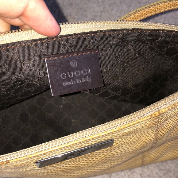 90s snakeskin Gucci clutch serial number 071982123 - Picture 5 of 6